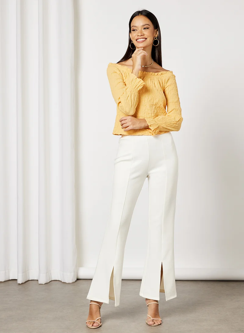 Pimkie Shirred Top Orange