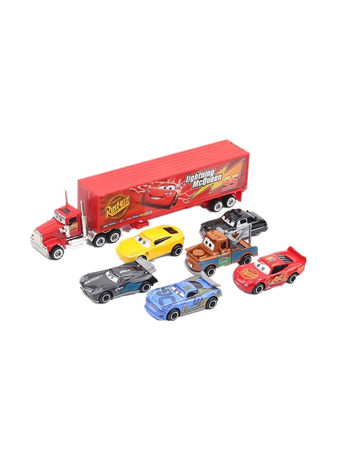 7-Piece Disney Pixar Cars Container Truck Set  - Image 1