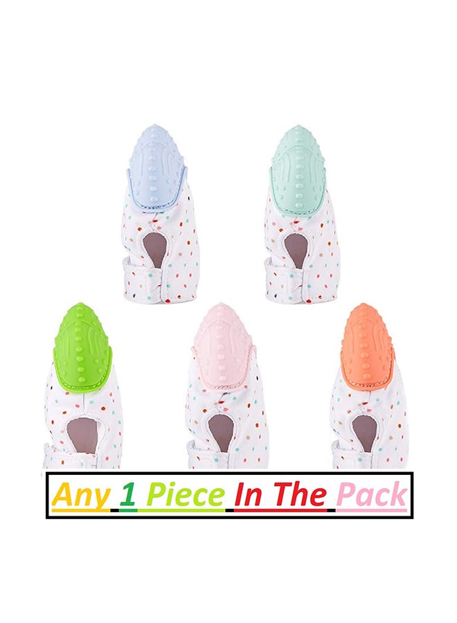 YOBAYE Baby Silicone Mitten For Self-Soothing Pain Relief And Teething Glove - Green  - Image 5