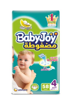 BabyJoy No Lumping Junior Stretch Diapers, Count 58, Size 4 