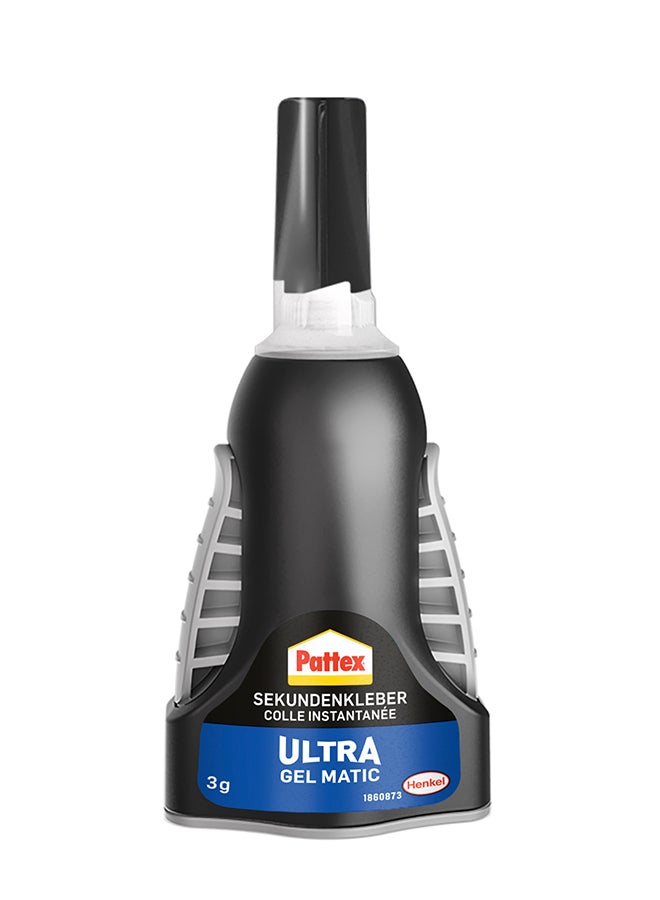 Super Glue Power Gel Control Flexible Super Superglue With Non-Drip Formula For Vertical Applications Glue With Precise Nozzle Black 1x3grams