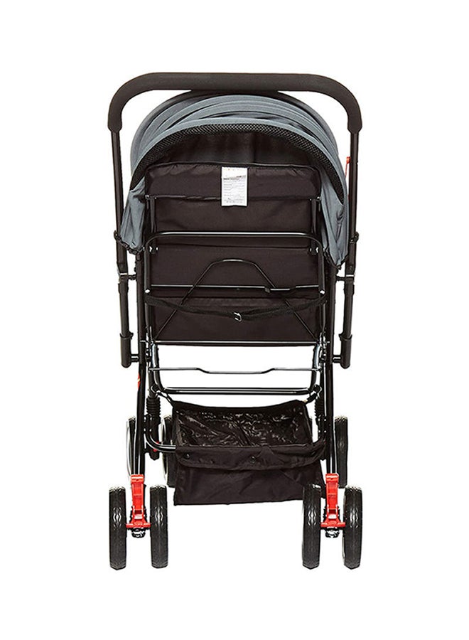 Multifunctional Pram Stroller, Built-In Canopy And Basket, 2-Point Simple Safe Belt, Newborn - Grey