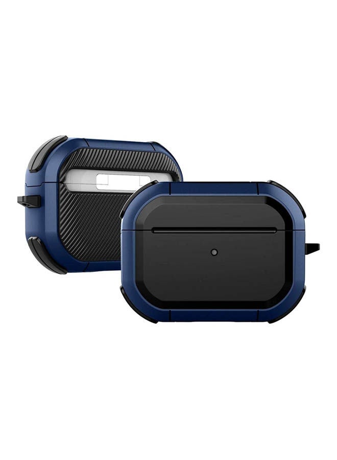 Generic - Anti-Shock Protective Silicone Case For AirPods Pro Shockproof Cover Black/Blue - Image 1