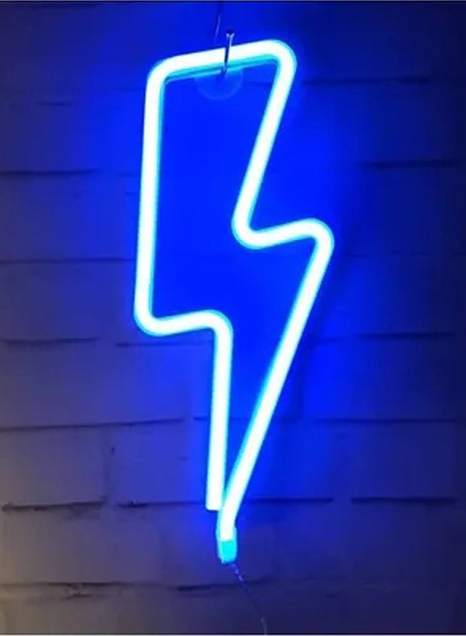 Arabest Lightning Strike LED Neon Sign Blue 34x13x2cm  - Image 1