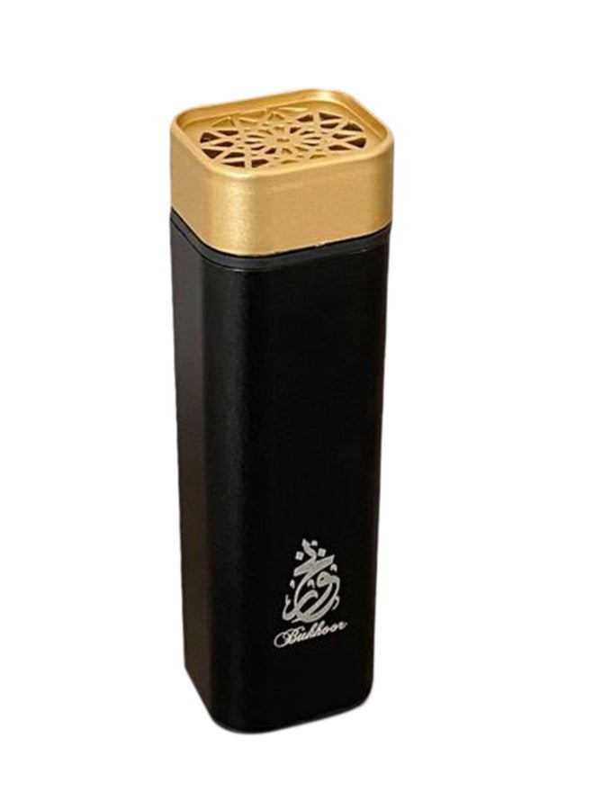 Bukhoor Portable Bakhoor Incense Burner Black/Gold 13x3.5x3cm  - Image 1