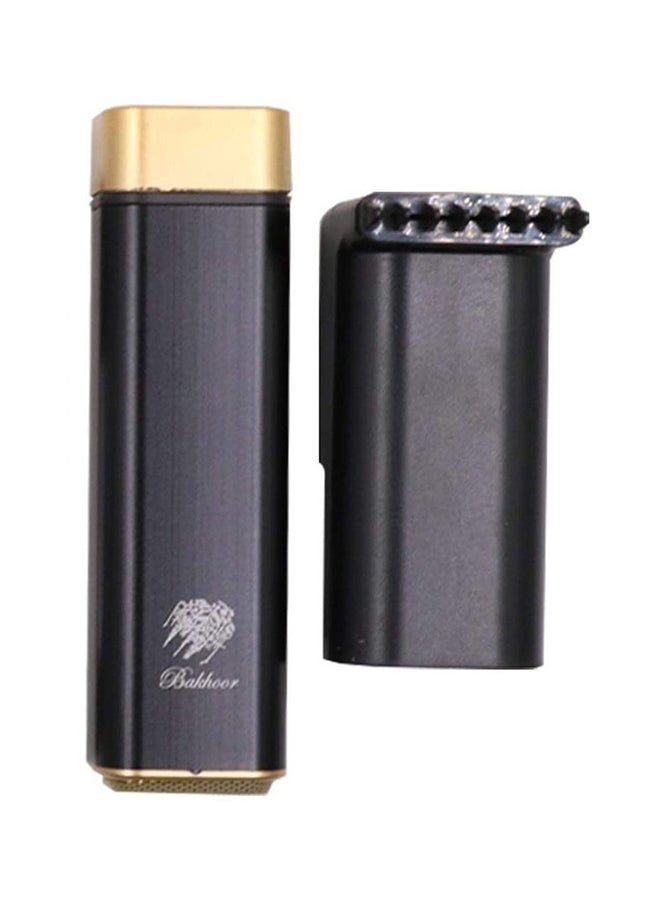 Bukhoor Portable Bakhoor Incense Burner Black/Gold 13x3.5x3cm  - Image 2