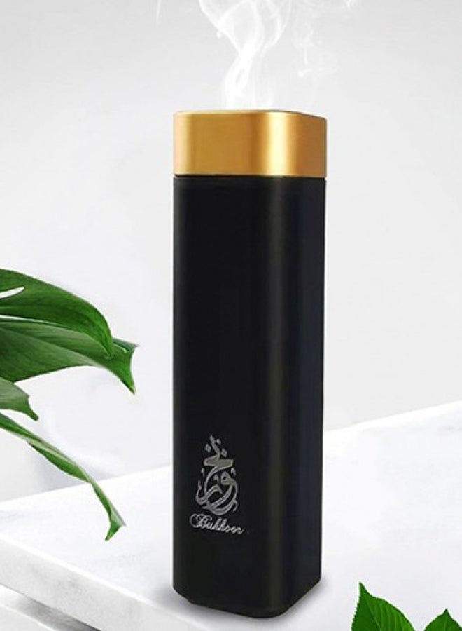 Bukhoor Portable Bakhoor Incense Burner Black/Gold 13x3.5x3cm  - Image 3