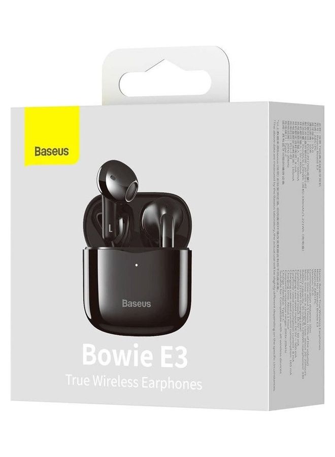 Baseus - Bowie E3 TWS Bluetooth 5.0 Headset Wireless Earphone Stereo Sound Earbud Sports Headphone with Charging Case Waterproof IPX5 Black - Image 1