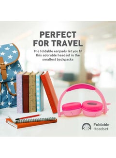 PROMATE Wired Kids Headphones,Premium Detachable Cat Ear Kids Headset with Mic, 85dB to 95dB Sound Control,AUX Share Port and Soft Pads,for Smartphones,Laptops,Mp3 Player,Jewel BubbleGum  - Image 3