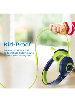 PROMATE Kids Wireless Bluetooth Headphones,Stylish Dual Microphone Volume Controlled 85dB to 93dB Headset with AUX Share Port,Bluetooth and Long Battery Life for Smartphones,Laptops,Coddy Emerald  - Image 5