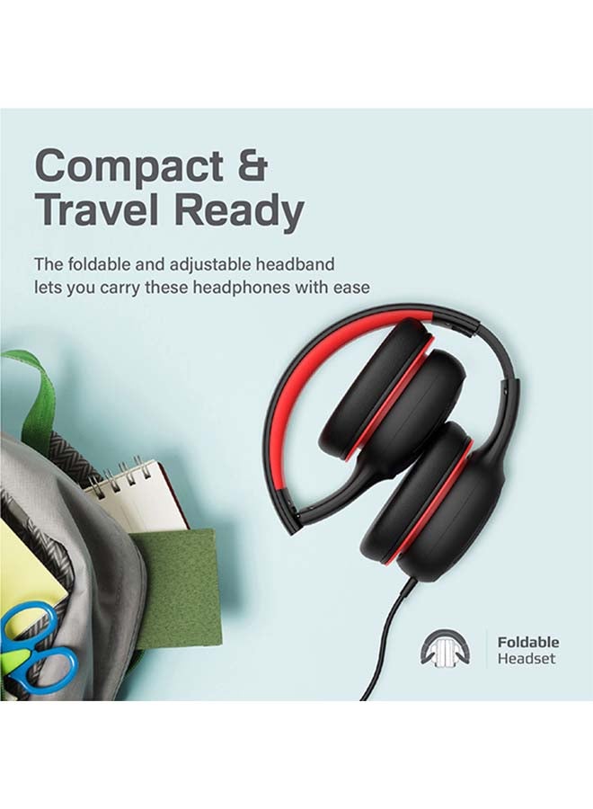 PROMATE - Kids Headset,Cute Kids Safe Foldable Wired Over-Ear Headphones with Audio Share Port,Removable Cat Ears,Soft Earpads,Volume Controlled at 85dB and 1.2m Cable,3.5mm Devices,Simba Onyx - Image 1
