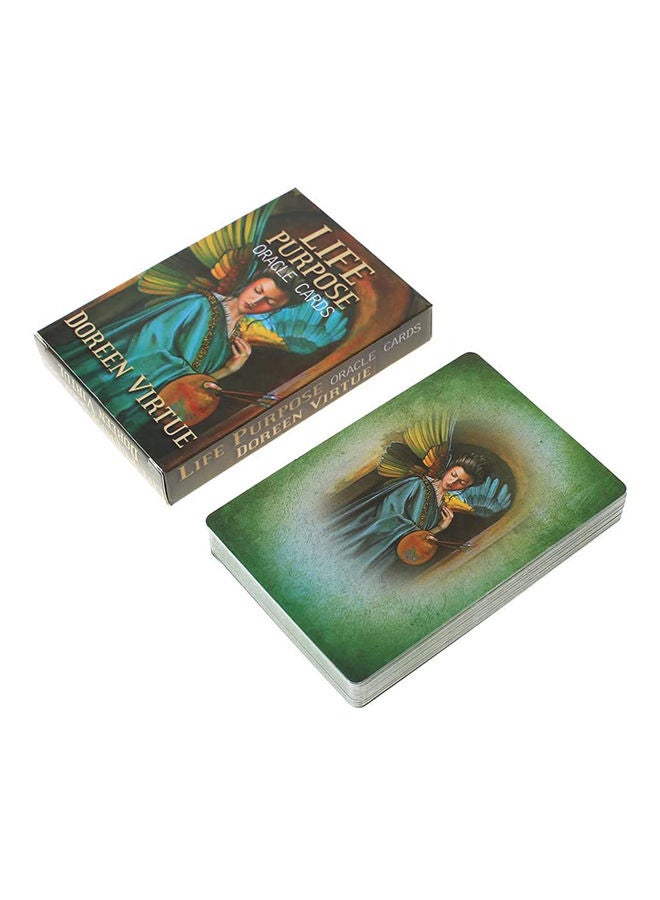 Life Purpose Oracle Cards Divination Entertainment Card Game Non-Woven Pentacle Game Tablecloth And Storage Bag 3.94x0.26x5.44inch