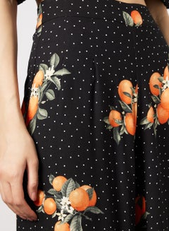 FOREVER 21 Print Wide Leg Pants Black  - Image 3
