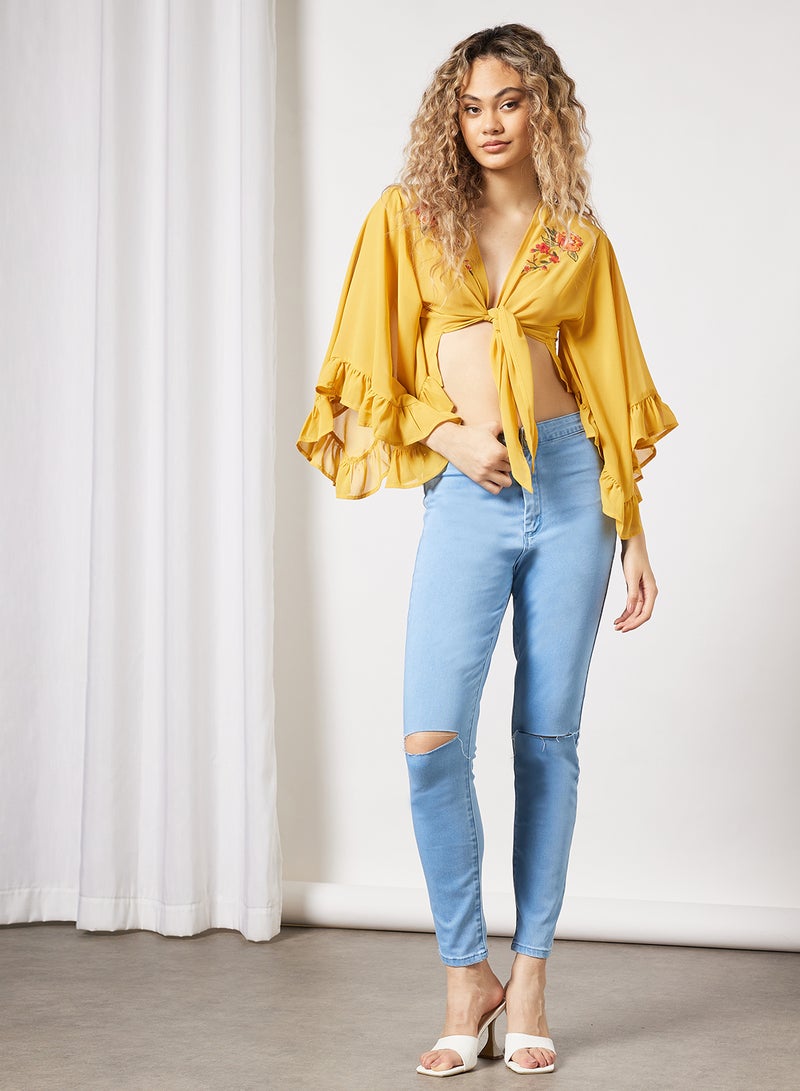 FOREVER 21 Denim Pant Blue  - Image 4