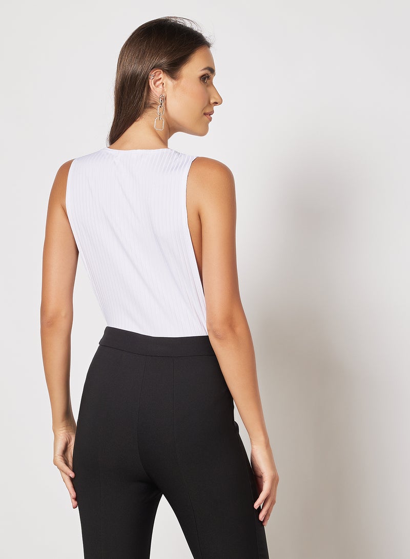 FEMME LUXE - Low Side Bodysuit White - Image 1