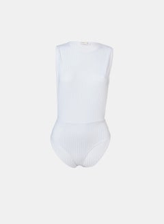 فيمي لوكس بودي سوت برقبة منخفضة أبيض  - Image 5