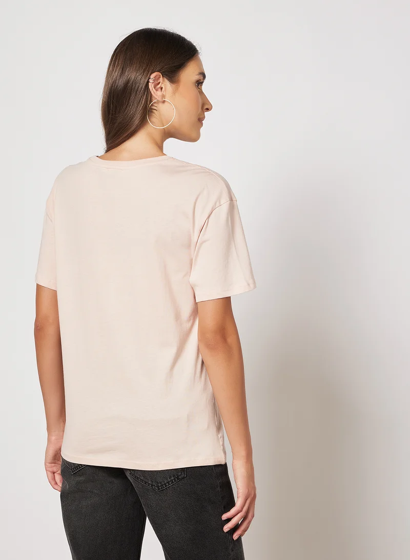 NA-KD Graphic Printed T-Shirt Pink