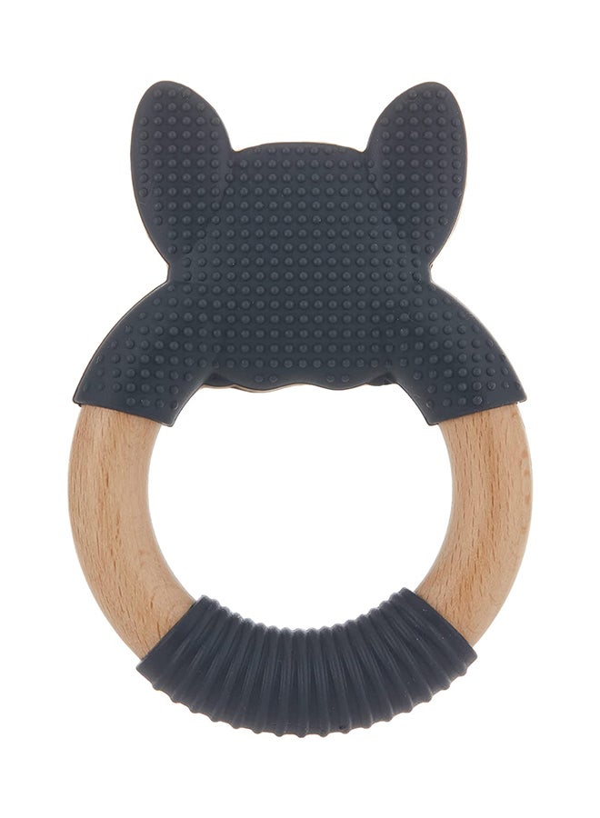 Babyworks Bibibaby Teething Ring Boxer Frenchie - Charcoal And White  - Image 3