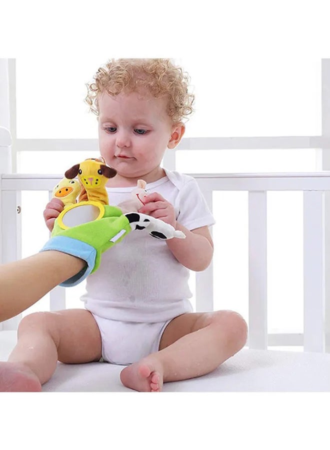 Hand Finger Plush Puppets Glove, Animal Finger Puppet For Children Early Education Toys For New Born Baby(Green) - Image 4