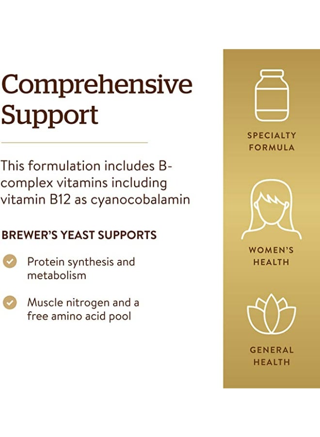 Solgar Brewer's Yeast 7 1/2 Grains With Vitamin B12 - 250 Tablets - Image 4