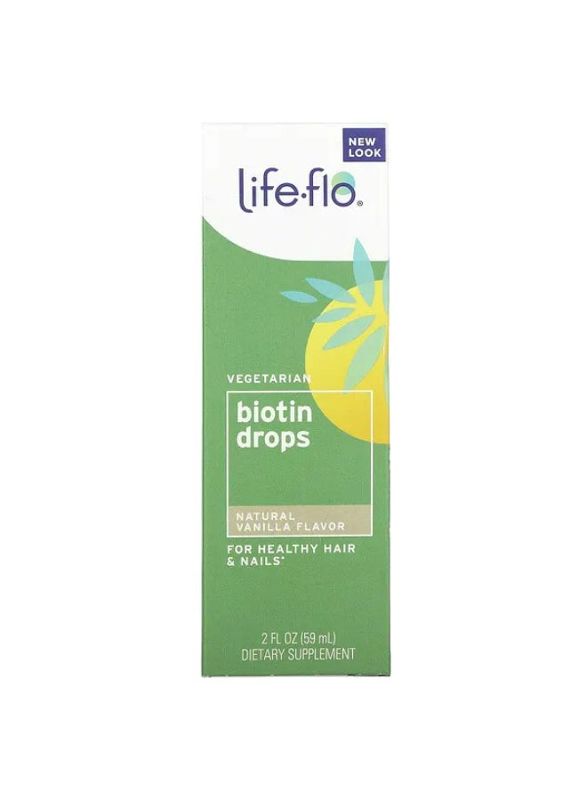 Life-flo Biotin Drops 10,000mcg - Natural Vanilla Flavor  - Image 1