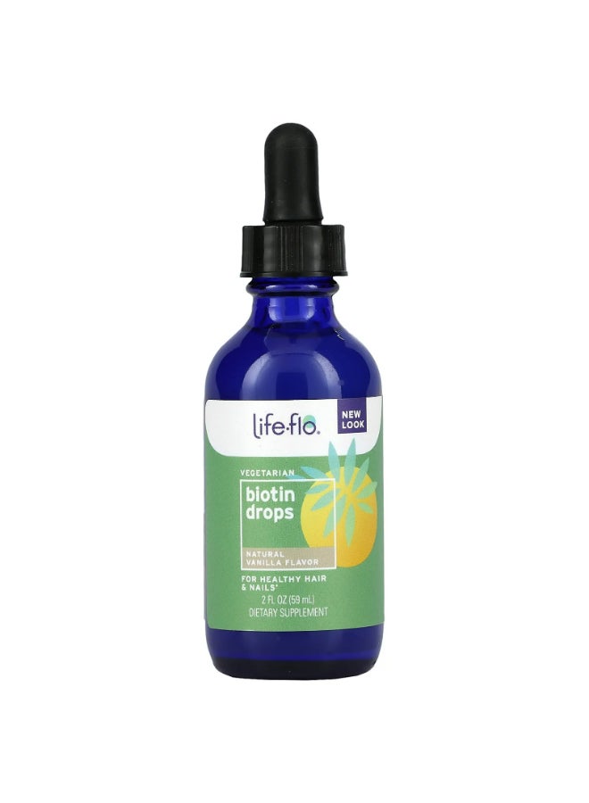 Life-flo Biotin Drops 10,000mcg - Natural Vanilla Flavor  - Image 3