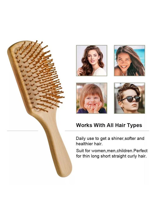 Generic Wooden Hair Medical Brush For Long And Healthy Hair Beige  - Image 2