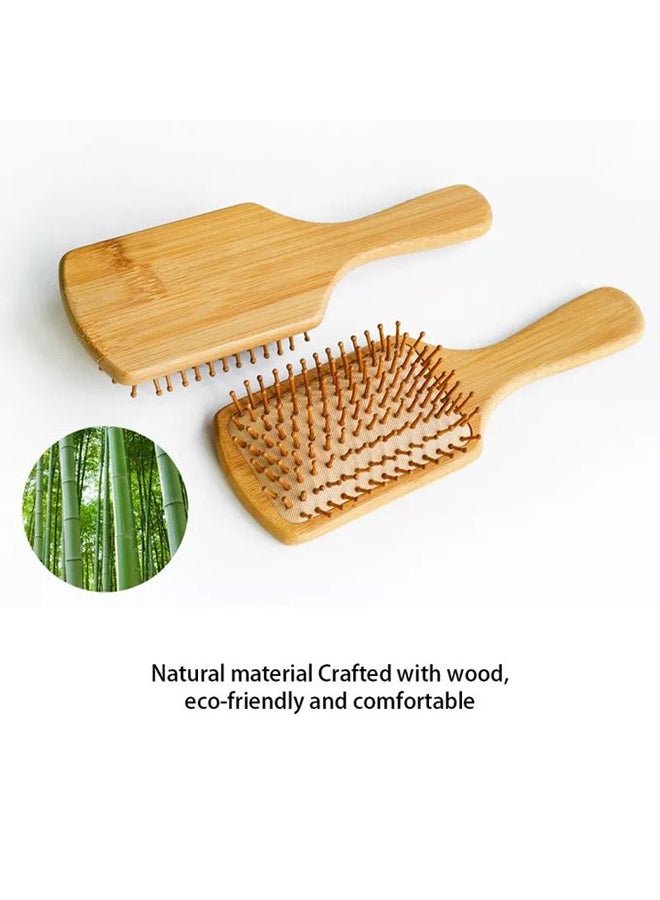 Generic Wooden Hair Medical Brush For Long And Healthy Hair Beige  - Image 3