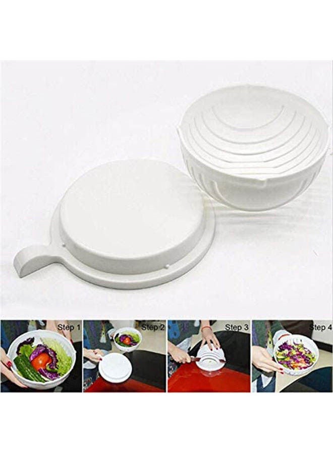 Salad Cutter Bowl 60 Seconds Salad Maker White 10.6 x 20.6 x 18.8cm - Image 2
