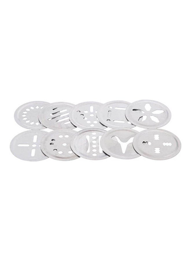 Generic - Biscuits Cookie Press Machine With 20 Shapes Silver 22 x 15.6 x 6cm - Image 1