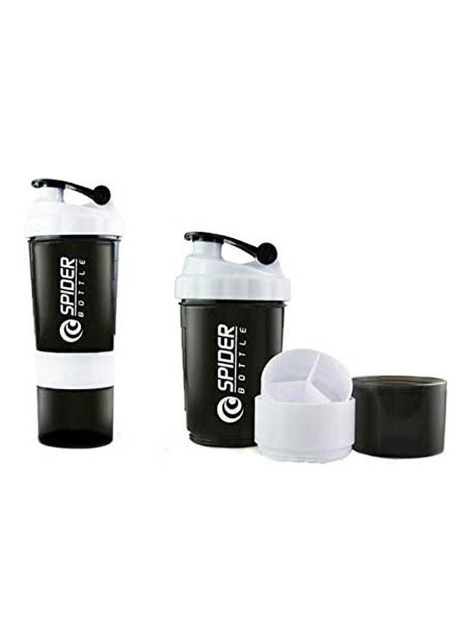 Spider Bottle Water Bottle Protein Shaker With Storage Containers Black 18.2 x 10.3 x 9.9cm  - Image 2