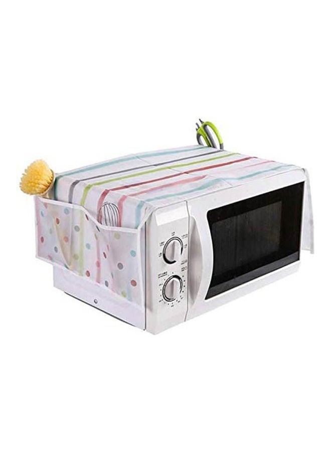 Microwave Oven Cover Dustproof Storage Bag Waterproof Double Pocket Organizer Holder Kitchen Gadgets Tool Multicolour  - Image 1