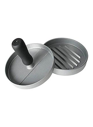 Manual Hamburger Press Burger Mould Burger Make Silver 25 x 17 x 4.4cm - v1650540778/N53231484A_1