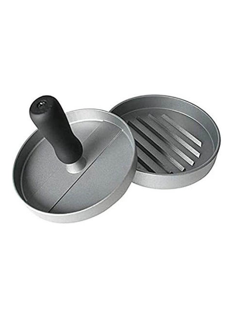Manual Hamburger Press Burger Mould Burger Make Silver 25 x 17 x 4.4cm
