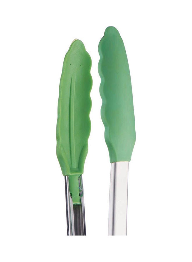 كيتشين وير Kitchen Ware Silicon Tongs With Stainless Steel Handle Green - Image 2