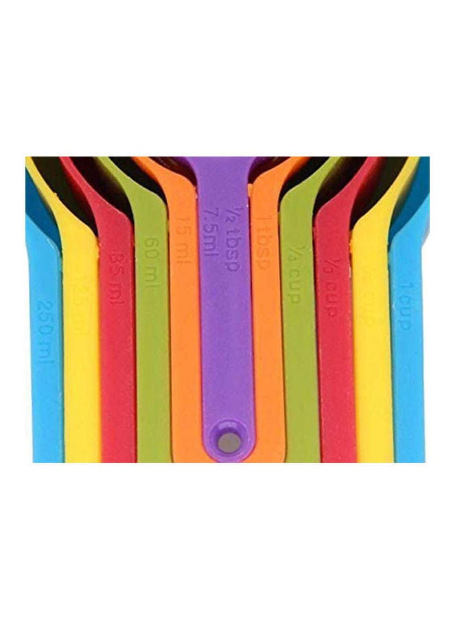 Generic - 6 Pcs Of Plastic Measuring Cups And Spoons Set. Multicolour 2.6 x 10.1 x 9.4cm - Image 1
