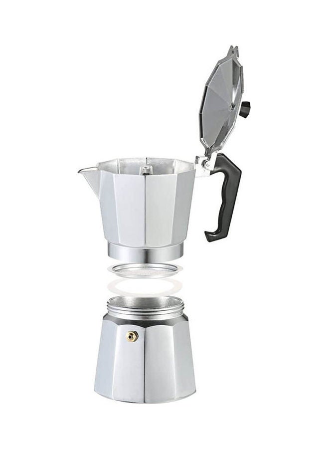 12 Cup Aluminum Espresso Percolator Coffee Stovetop Maker Mocha Pot Silver Melodrey Silver