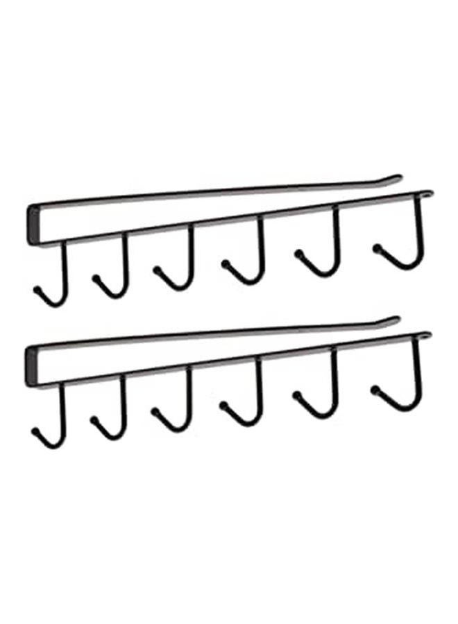 Moonmen 2Pcs Multifunction Kitchen Storage Rack (2) Black - Image 1