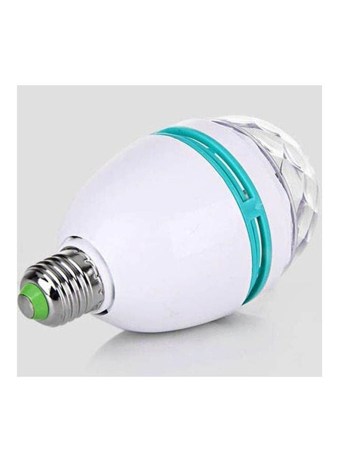 Retail LED Crystal Disco Auto Rotating Bulb Lamp White 