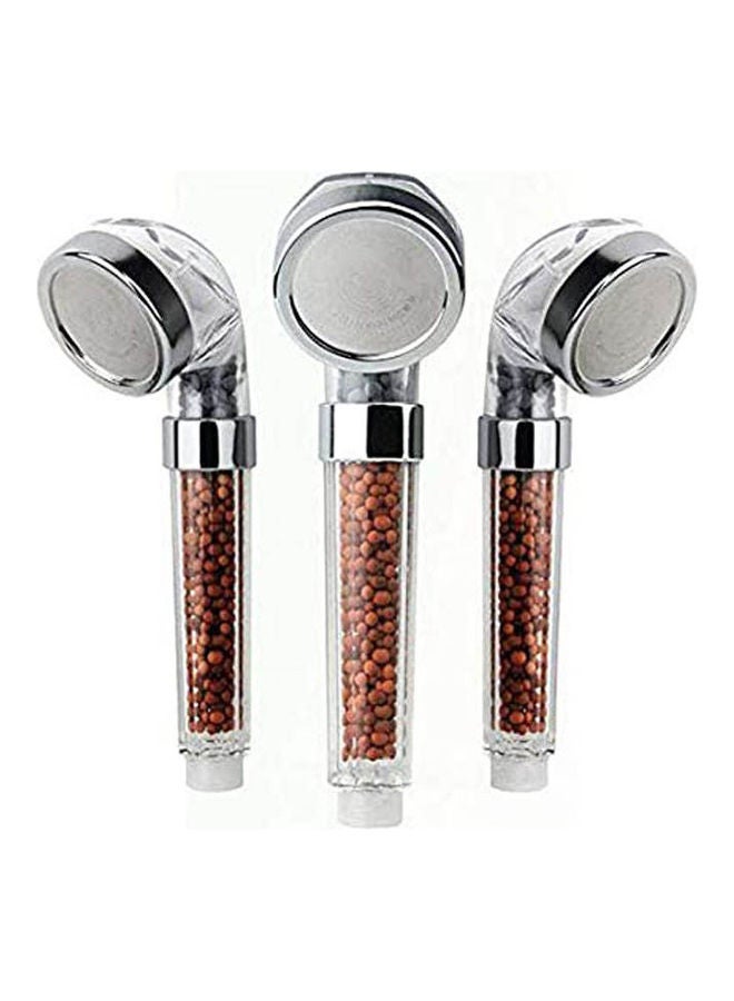 Spa Shower Head With Water Saving Filter For Hair Falling And Dry Skin Silver 21.8 x 12 x 5.6cm
