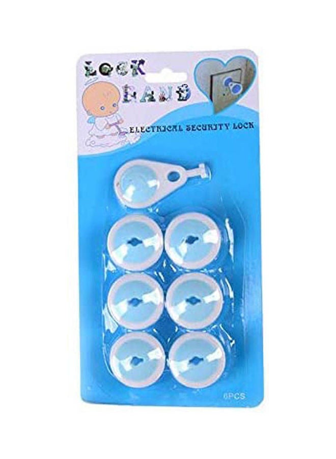 Baby Proofing Electrical Outlet Plug Covers Electric Socket Protector Caps Kit Anti Loose Safety Design Blue 