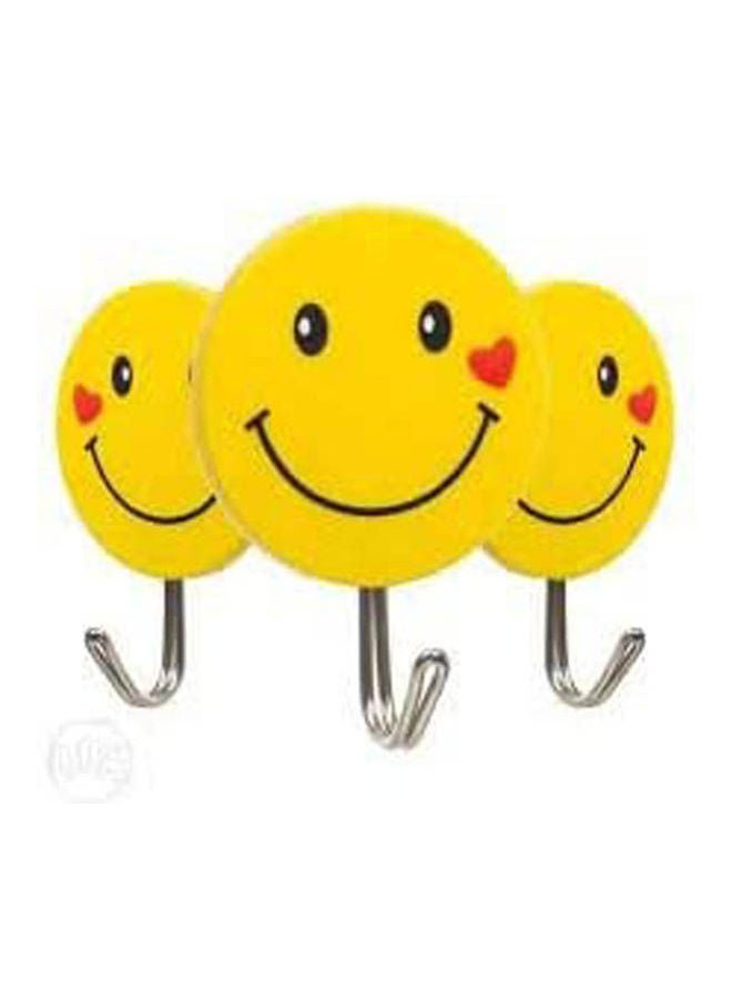 Generic - Wall Hanging Hook Smile- Emoji Face With Strong Sticker 9 Pcs Yellow - Image 1