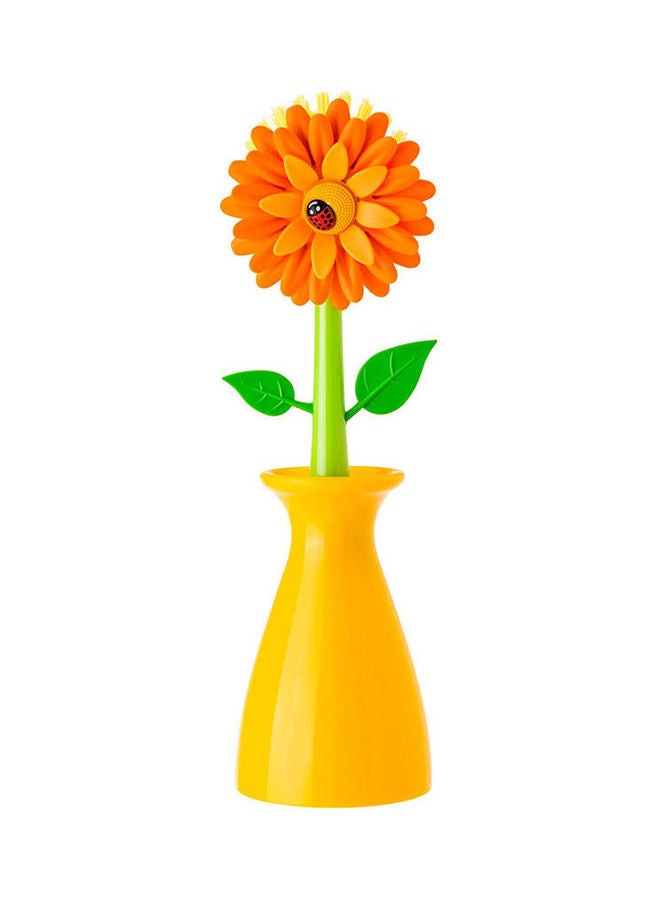 فايجر Flower Power Dishwashing Brush With Vase Stand Orange  - Image 1