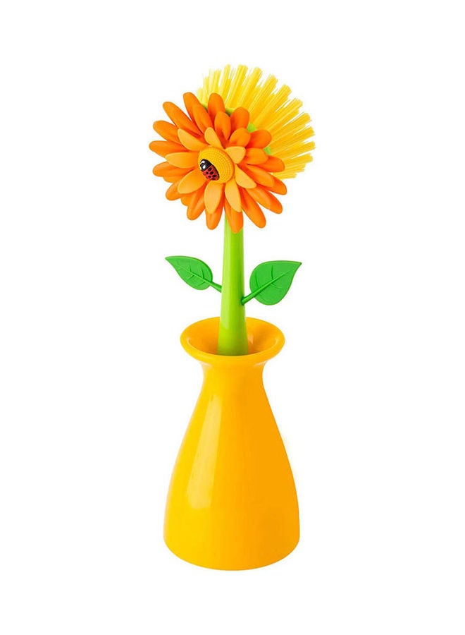 فايجر Flower Power Dishwashing Brush With Vase Stand Orange  - Image 2