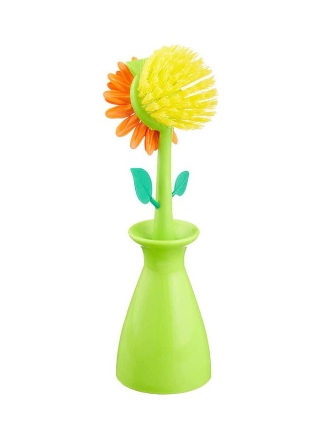 Agfa - Flower Shaped Plastic Plates Cleaning Brush Multicolour 25x7cm - Image 1