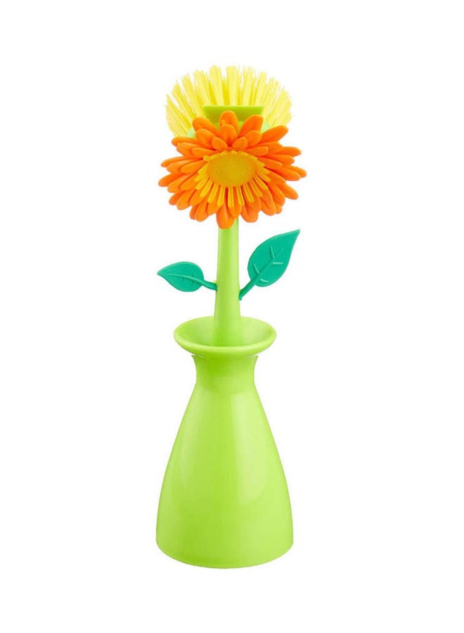 Agfa - Flower Shaped Plastic Plates Cleaning Brush Multicolour 25x7cm - Image 1