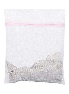 Laundry Washing Mesh Net Zipped Wash Bag Lingerie Underwear Bra Clothes Socks White