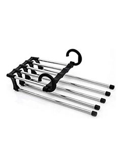 5 In 1 Hangers For Pants And Handkers Silver 34cm