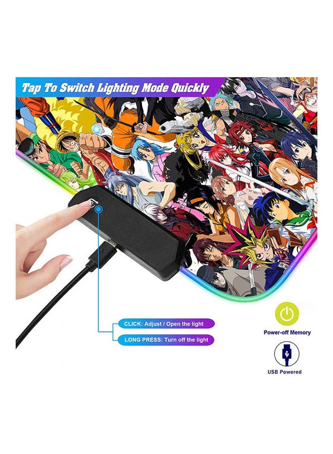 Generic - RGB Mouse Pad Japanese Anime Characters Crossover Custom Mousepad - Image 1