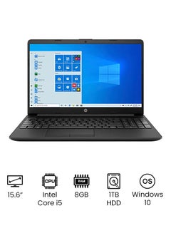 Laptop 15-dw3013nx With 15.6" FHD Display, Intel Core i5-1135G7 / 8GB RAM / 1TB HDD / 2GB NVIDIA GeForce MX350 Dedicated Graphics / W10 / English/Arabic Black